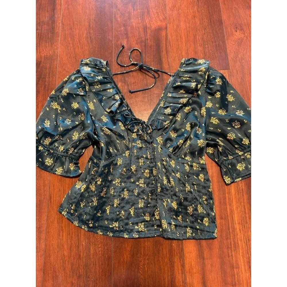 Free People satin blouse